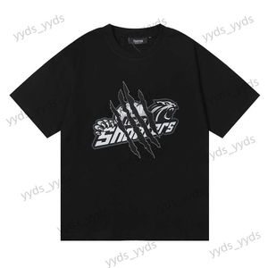 T-shirts pour hommes InsTrapstar Scratch Tiger Head Print Hommes et femmes Col rond Manches courtes Jeunes Loisirs Sports Tee Tee T230327