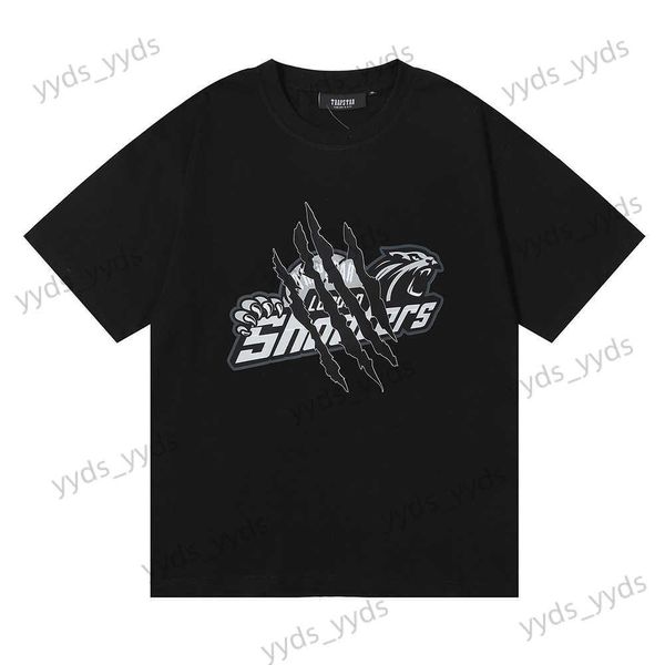 Camisetas para hombres InsTrapstar Scratch Tiger Head Print Hombres y mujeres Cuello redondo Manga corta Juventud Ocio Deportes Tee TEE T230327