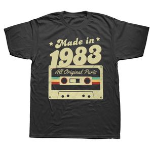T-shirts voor heren interessante retro gemaakt in 1983 40e verjaardag t-shirt grafische katoenstraat kleding korte mouwen cadeau zomerstijl mannen 230410