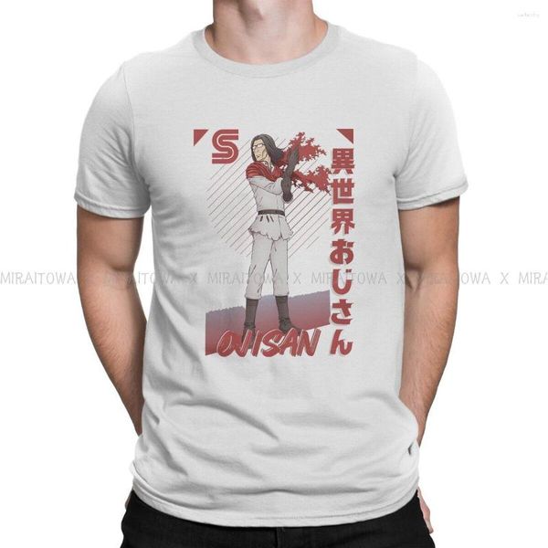 Camisetas de hombre Isekai Ojisan Est camisetas tío de otro mundo Anime hombre Harajuku tela Tops camisa cuello redondo
