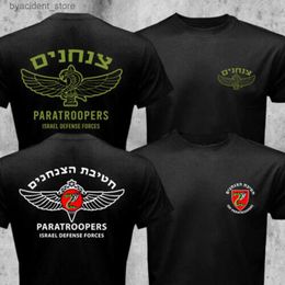 T-shirts hommes Israël Armée IDF 35ème Brigade de Parachutistes Forces Spéciales Militaires Hommes T-shirt À Manches Courtes Casual Coton O-cou T-shirt D'été L240304