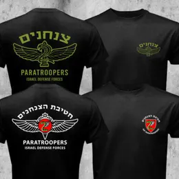 T-shirts hommes Israël Armée IDF 35ème Brigade de Parachutistes Forces Spéciales Militaires Hommes T-shirt À Manches Courtes Casual Coton O-cou Chemise D'été