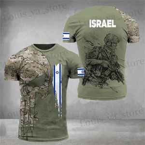 T-shirts masculins T-shirt de drapeau national israélo