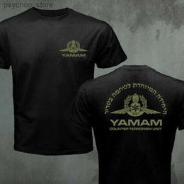 T-shirts pour hommes Police israélienne Yamam Unité antiterroriste SWAT T-shirt des forces spéciales T-shirt en coton de qualité supérieure à manches courtes à col rond pour hommes Nouveau S-3XL Q240130