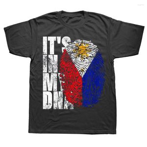 T-shirts pour hommes c'est dans mon ADN Philippines îles d'asie Philippines drapeau philippin Streetwear à manches courtes cadeaux d'anniversaire T-shirt hommes