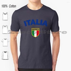 Heren T-shirts Italia Italië Overhemd Katoen Comfortabel Hoogwaardig Vlag van Azzurra