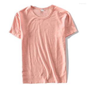 T-shirts pour hommes Italie Marque Chemise Hommes Coton À Manches Courtes T-shirt Style Décontracté D'été Rose Mode Pur Vêtements Tshirt Hommes Camisa
