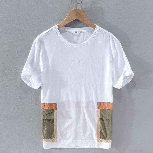 T-shirts pour hommes Italie Style Marque Trendy Lin T-shirt Hommes Chemises blanches à manches courtes pour Casual T-shirt confortable Mens Camisa MasculinaMen