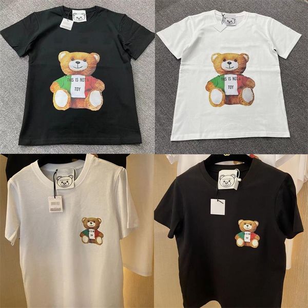 Camisetas de hombre Italia Camiseta de mujer Ropa Oso de peluche Estampado de letras gráficas Ocio Moda Calidad duradera Diseñador Negro 3xl 5xl Camiseta Entrenador