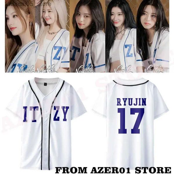 Camisetas para hombres ITZY Ninguno de mi negocio RYUJIN YUNA Cosplay Merch Jecket Tee Camiseta Primavera Verano Hombres / Mujeres Camiseta Camiseta Fútbol Set Tee Coat Q240131