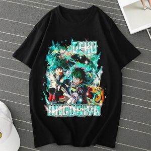 T-shirts pour hommes Izuku Midoriya Deku Manga T-shirts Japonais Anime Tshirt Chemise unisexe Graphique Femmes Boku No Hero Academia Fashion Tee