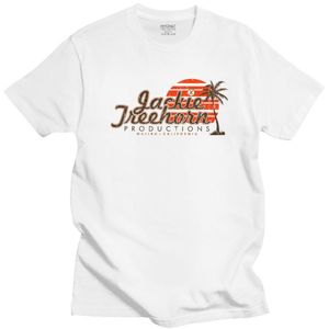 Heren T-shirts Jackie Treehorn Productions T-shirt The Big Lebowski Katoen Korte Mouw Casual Ronde Hals Heren Vintage Stijl Tee Tops