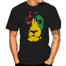 T-shirts voor heren Jamaica Lion Mens Reggae T-shirt Jamaica Flag Rastafarian Rasta Graphic T-shirt J240402