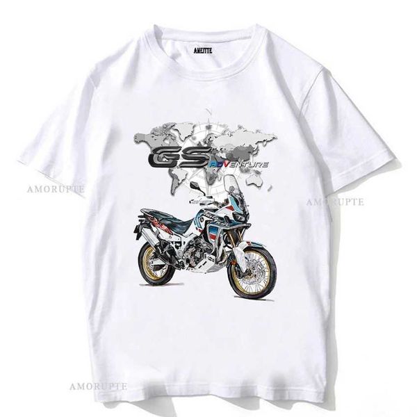 T-shirts masculins Japan Adventure Hon Africa Twin CRF 1000L T-shirt de moto Nouveaux hommes Tshirts Vêtements Boy White Tops Moto Ride Sport Legend TS T240425
