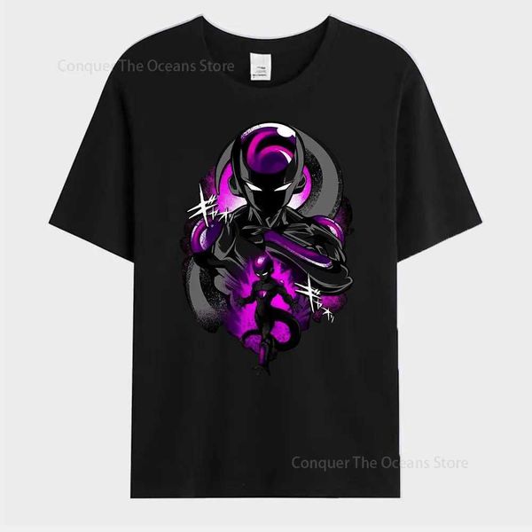 T-shirts masculins T-shirts Japonais Anime Frieza T-shirt pour hommes imprimés Goku Short Slves Cosplayt-shirt Summer Casual Ts Strtwear O-Neck Womens Tops T240506