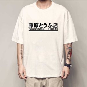 Heren T-shirts Japanse anime Initiële D Manga Haroku Shift Drift Shirts Men Women Akumi Fujiwara Ofu Shop Dery Mens Cloing Brand G221118
