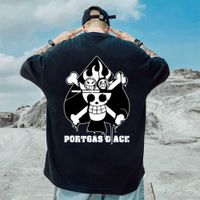 T-shirts pour hommes Anime japonais Portgas D. Ace T-shirts pour hommes Impression drôle Streetwear Top G230309