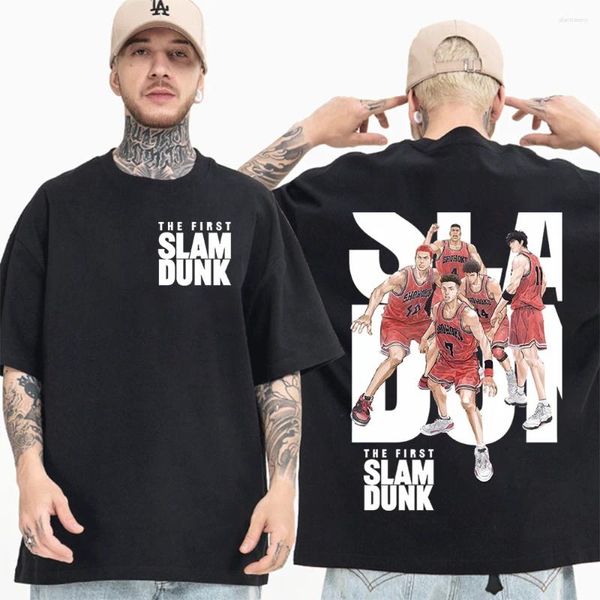 Camisetas para hombre Camiseta de anime japonés Slam Dunk Shohoku Basket Ball Team Shirt Sakuragi Hanamichi Impresión 3D Ropa unisex de gran tamaño