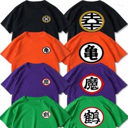 Camisetas para hombres Camisa japonesa Goku Manga corta para hombres Mujeres Estudiantes Ropa de verano Dibujos animados