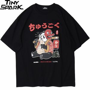 T-shirts hommes japonais streetwear t-shirt hommes hip hop drôle gros panda samouraï t-shirt été à manches courtes t-shirt harajuku coton t-shirts 230412