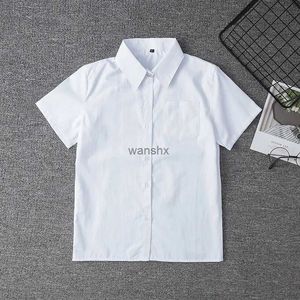 Camisetas para hombres Estudiante japonés Camisa blanca de manga corta para niñas Uniformes de escuela secundaria media Vestido escolar Jk Uniforme Top Tamaño grande XS-5XLL240104