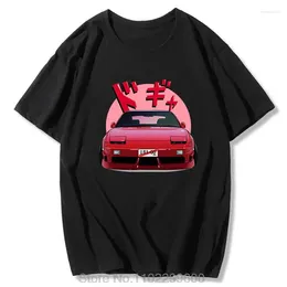 T-shirts voor heren JDM Initial D-shirt voor mannen Japanse auto streetwear Katoen NISSAN 180sx Zomer Casual O-hals Unisex Tees T-shirt Tops