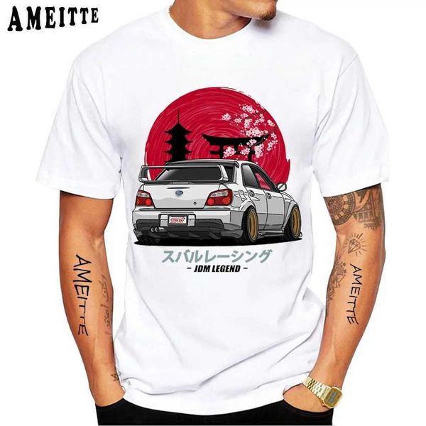 T-shirts masculins Jdm Subie Impreza Wrx Bugeye 2000 T-shirt Nouvel Summer Mens Short Slve Funny Car Design Sport White Casual Boy T-shirt Tops T240425