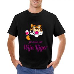 T-shirts voor heren je SUIS un Wijntijger |Perfect Gift T-shirt Korte T-shirt Tops Oversized T-shirt T-shirts voor mannen katoen T240425