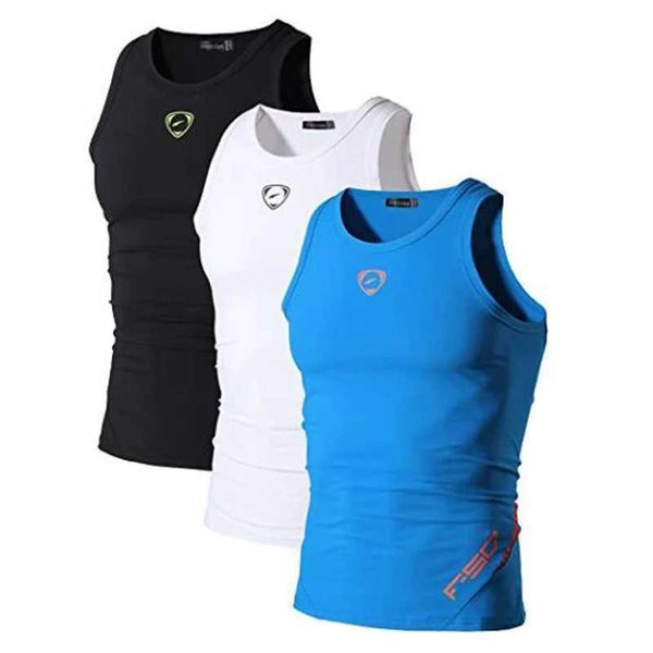 Camisetas masculinas Jeansian 3 Pack Sports Top Toquera sin mangas Running Gram Ejercicio Fitness LSL3306 PACK J240409
