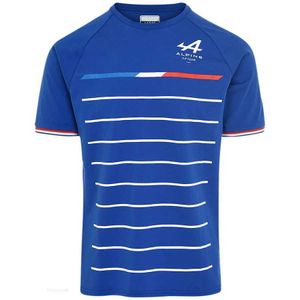 T-shirts voor heren Jersey Officieel racewedstrijdshirt 2024 Formule 1 Alpine F1 Team Korte mouw Best verkocht Blauw 2024 mouwstijl kraag