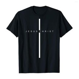 Camisetas para hombres Jesucristo Cross-Amor Dios Iglesia Cristiana Faith Camiseta de regalo Algodón de algodón de algodón corto