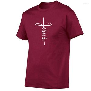 T-shirts pour hommes Jesus Cross Art Pattern T-Shirt Spring Fashion Hommes / Femmes Casual O-Neck Streetwear Tshirt Haute Qualité Coton Unisexe Hip Hop