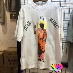 Camisetas para hombres Jesús es rey camiseta hombres mujeres Jesús gráfico impresión 3D camiseta cuello grueso Hip Hop Tops manga corta T231214