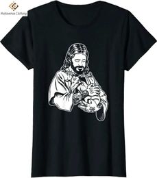 T-shirts masculins Jésus aime Satan Baphomet Goat T-shirt Summer 100% coton T-shirt décontracté haut