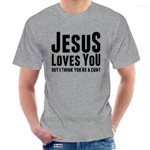 Las camisetas de los hombres Jesús te ama, pero creo que son una camisa de coño s xxxl harajuku tops de moda clásica única