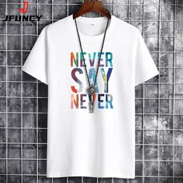 Heren t-shirts jfuncy zomer man t-shirts korte mouw katoen t shirts casual losse heren T Tees Men oversized tops mode mannelijke t-shirt 230426