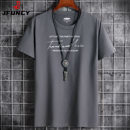 T-shirts hommes JFUNCY Summer Hommes Tops Plus Taille S-6XL Lâche O-Cou Manches Courtes Homme Coton Tshirt Lettre Imprimer T-shirts occasionnels pour hommes 230920