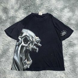 T-shirts hommes JNCO T-shirt Y2K Hip Hop Skull Imprimer Tshirt surdimensionné Tops noirs Hommes Femmes Nouveau Harajuku Punk Rock Gothic Chemise à manches courtes T240117