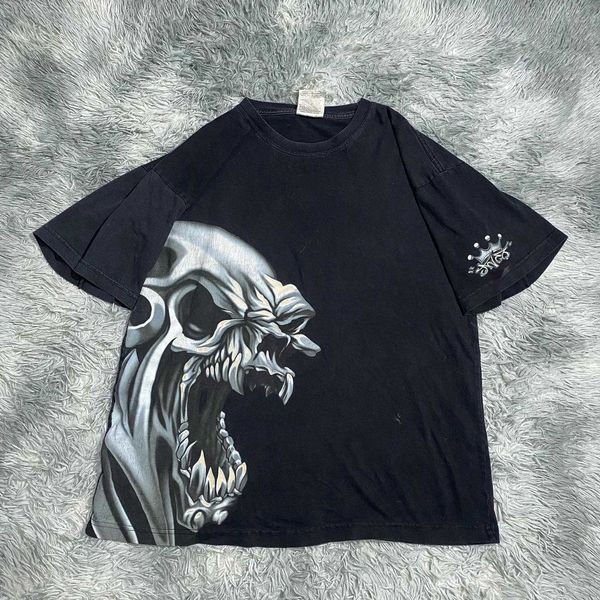 T-shirts hommes JNCO T-shirt Y2K Hip Hop Skull Imprimer Tshirt surdimensionné Tops noirs Hommes Femmes Nouveau Harajuku Punk Rock Gothic Chemise à manches courtes T230919