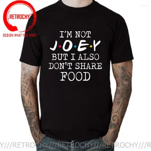 T-shirts masculins Joey ne partage pas un cadeau de nourriture pour Joe Funny Josephs Shirt Men Tops Fitted Cotton Fitness Moto Biker T-shirt