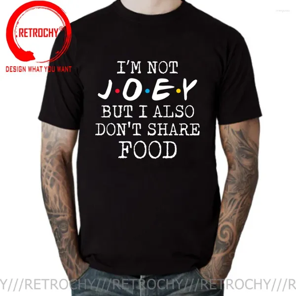 T-shirts masculins Joey ne partage pas un cadeau de nourriture pour Joe Funny Josephs Shirt Men Tops Fitted Cotton Fitness Moto Biker T-shirt