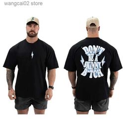 T-shirts pour hommes Jogger Summer Thaage Musculaire CBUM T-shirt pour hommes Sports Casual Coton Col rond T-shirt Courir Slves courtes T240401