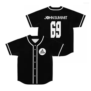 T-shirts masculins John Summit Baseball Jersey 69 Logo V-Col à col courte Femme Fashion Streetwear masculin