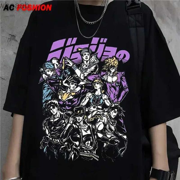 Camisetas para hombres Jojo Bizarre Adventure Camiseta Japón Anime Dibujos animados Camiseta gráfica Y2K Harajuku Moda Hombres Mujeres Verano Camisetas de manga corta 240130