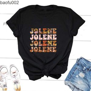 T-shirts voor heren Jolene Dolly Parton T Shirts Leopard Floral Print T-shirt Vintage Casual korte mouw zomer dameskleding T-shirts W0322