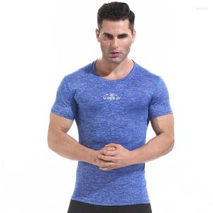 T-shirts pour hommes Js1296j-entraînement Fitness Hommes Chemise à manches courtes Thermique Muscle Bodybuilding Porter Compression Élastique Mince Exercice Vêtementsg9fp