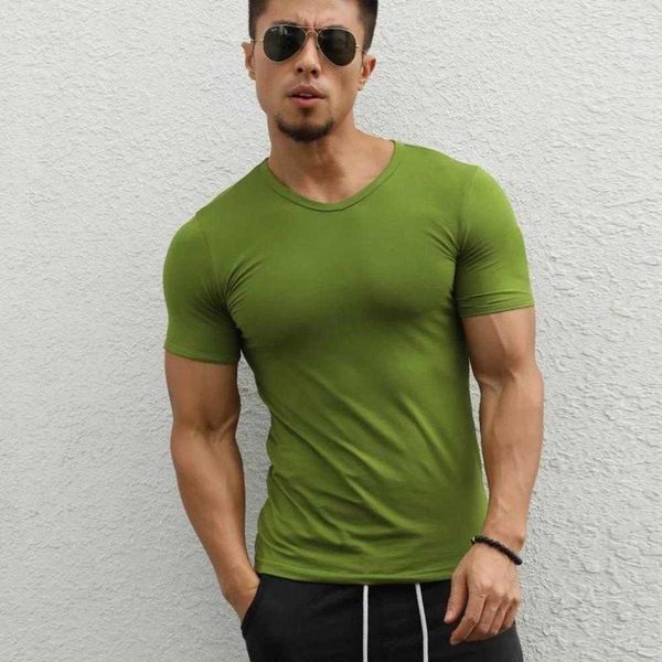 T-shirts pour hommes Js1376j-entraînement Fitness Hommes T-shirt à manches courtes Thermique Muscle Musculation Porter Compression Élastique Mince Exercice Vêtements18mzl