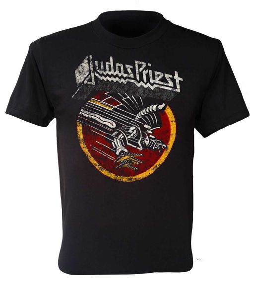 Camisetas de hombre Judas Priest camiseta Sing For Vengeance Uk Heavy Metal Band negro S a 3Xl impreso hombres camiseta de manga corta divertida J230602