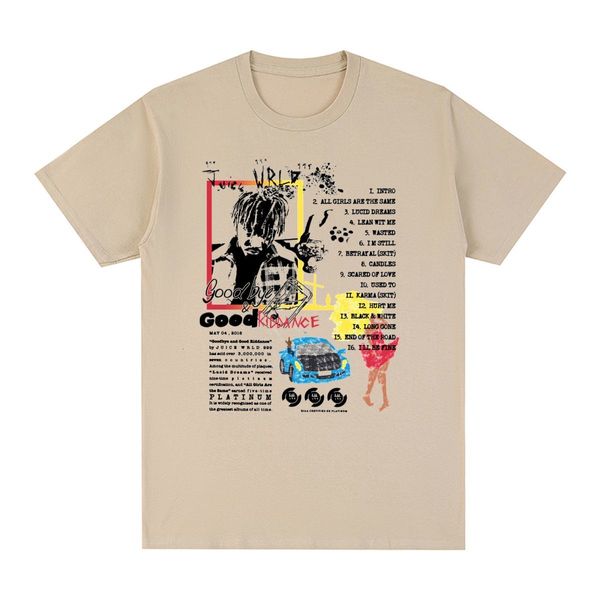 Hommes s T-shirts JUICE WRLD Vintage T-shirt Hip Hop Rap Musicien Mode Casual garçons filles Cadeaux Coton Hommes T-shirt Tee Tshirt Femmes Tops 230308