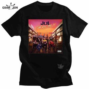 Heren T-shirts JuL C'est Pas Des Lol Heren T-shirts Muziek Rapper Grafische T-shirts Nieuwe Casual Korte mouw Katoen Vintage mannelijke tops Streetwear J230619